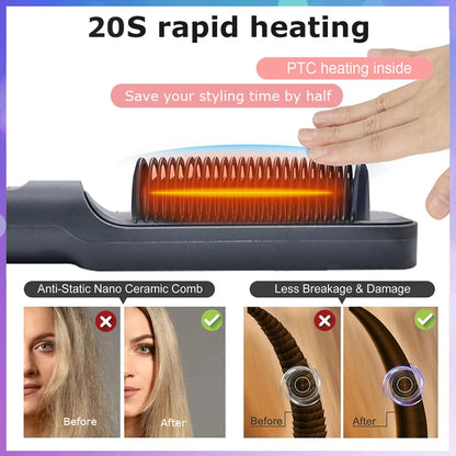 Smooth & Safe Hair Straightener Comb