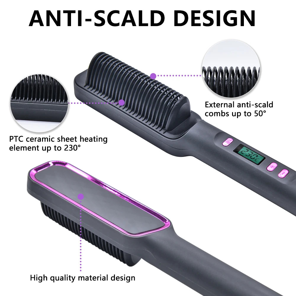 Smooth & Safe Hair Straightener Comb